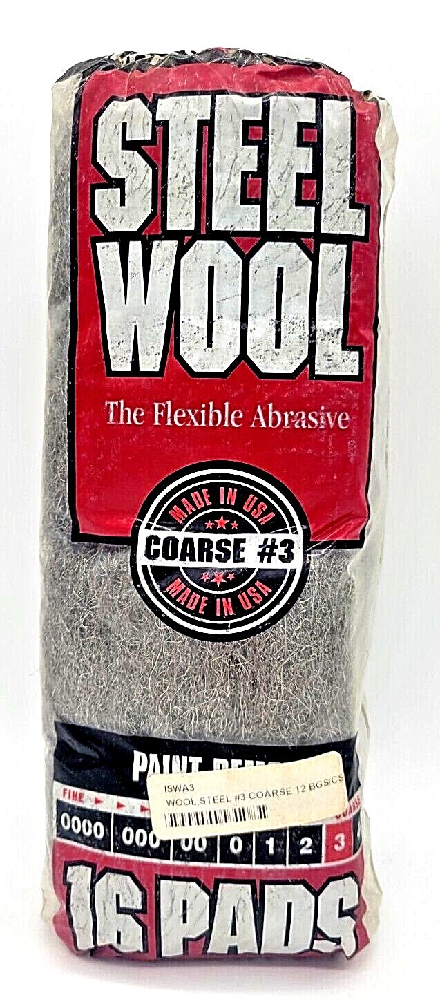#3 Steel Wool Coarse Grade 3 Rhodes American Homax PACK OF 16 PADS gallery