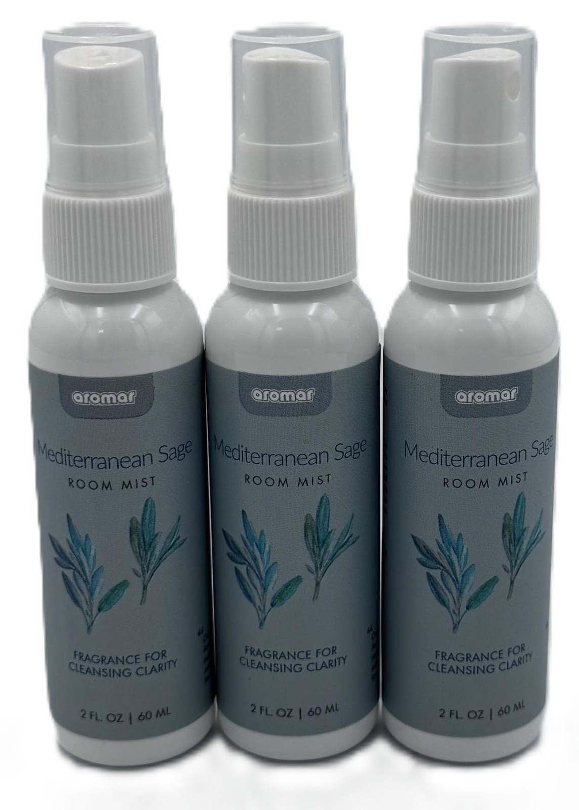Aromar Mediterranean Sage Room Mist Spray 2oz 3 Pack Air Freshener Scent gallery