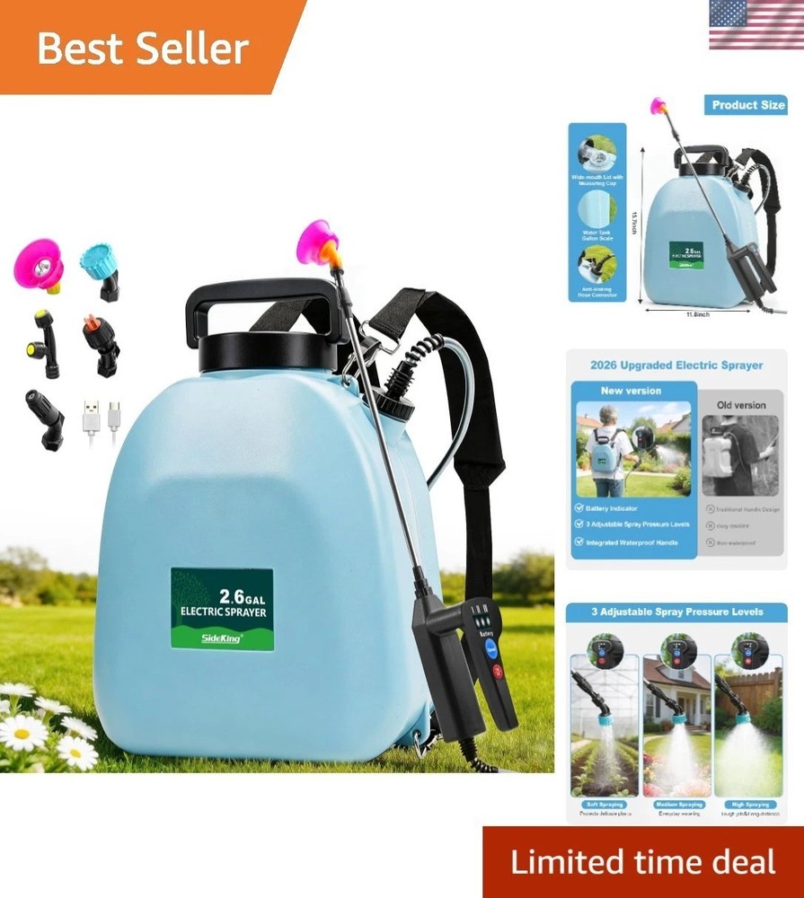 Versatile Battery Powered Backpack Sprayer - Perfect for Weeds & Pest Control