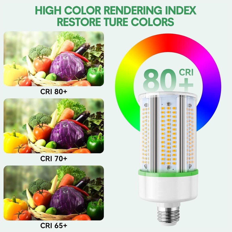 2-Pack 50W LED Corn Light Bulb,E26 led Bulbs 5000k,Replacement HID HPS CFL MH La gallery