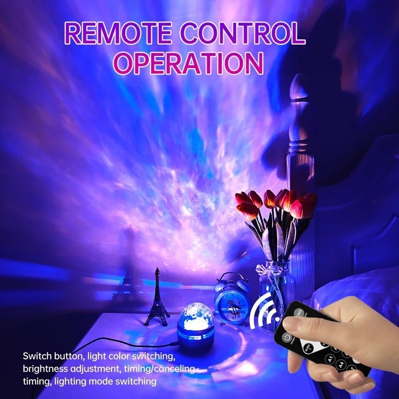 Galaxy Star Projector Night Light USB Rechargeable 7 Modes Starry Lamp Remote gallery