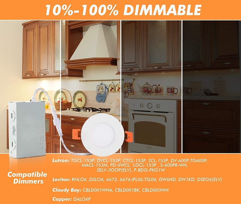 Cloudy Bay 3 Inch 5CCT Tunable Recessed Down Lights - 6 Pack gallery
