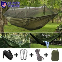 Camping Hammock Tent Mosquito Net Set 2 Person Outdoor Travel Double Hanging Bed