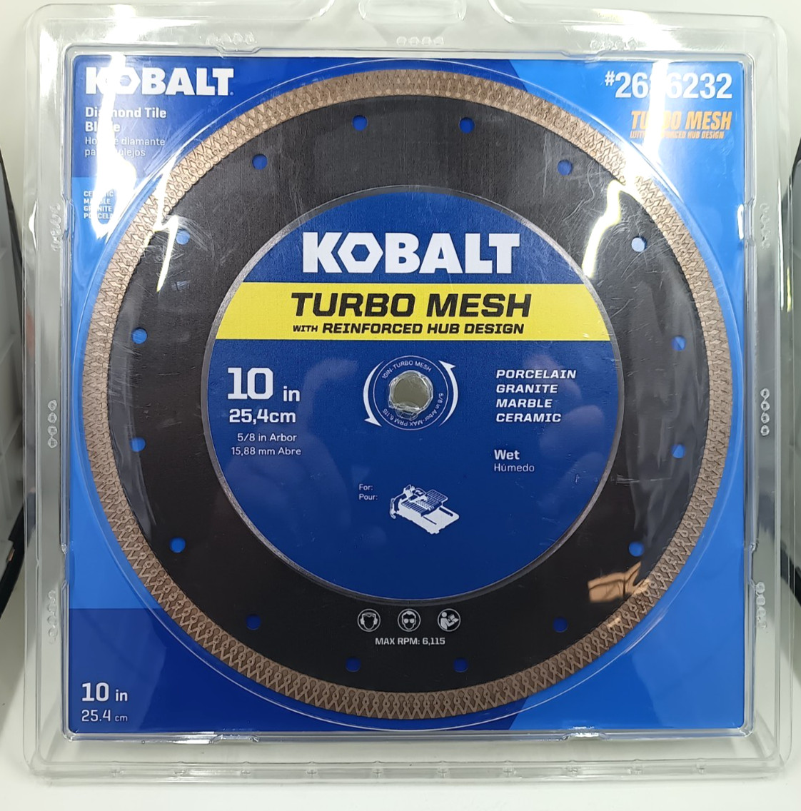 Kobalt 10 Inch Diamond Tile Blade Turbo Mesh-CTM10P/ 2636232 BRAND NEW gallery