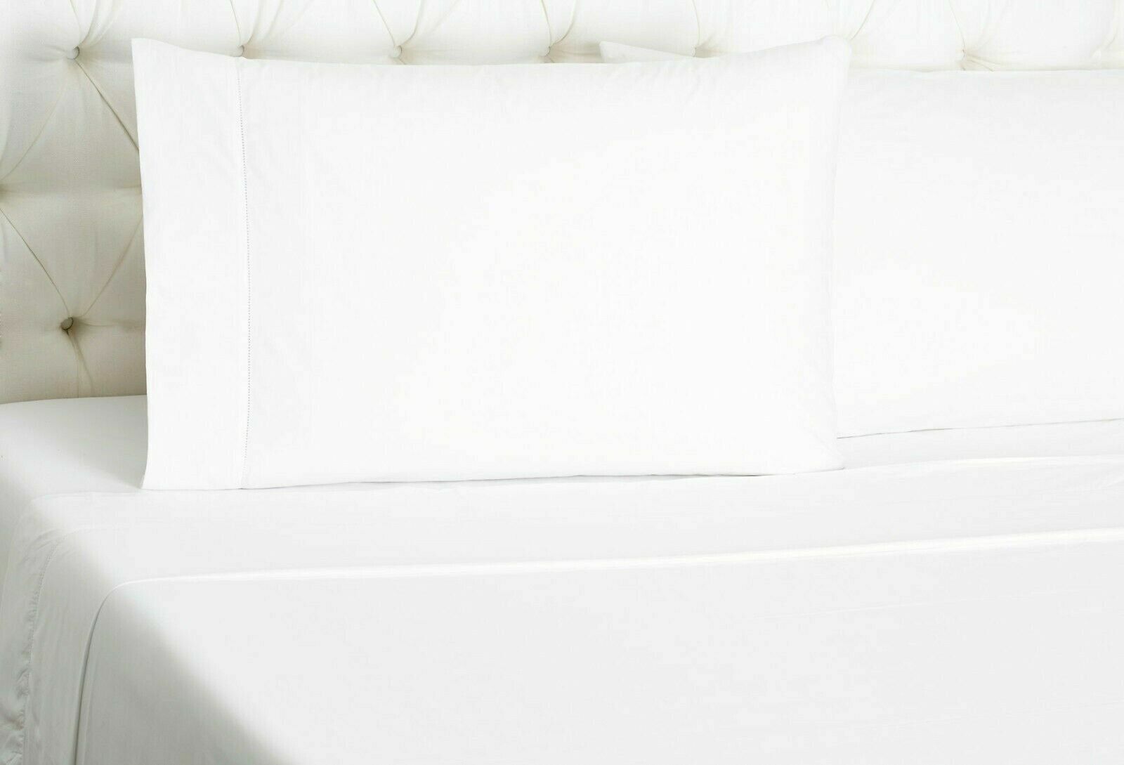 Sferra Leonardo White King Sheet Set 4 PC Solid 100% Cotton Percale Italy NEW gallery