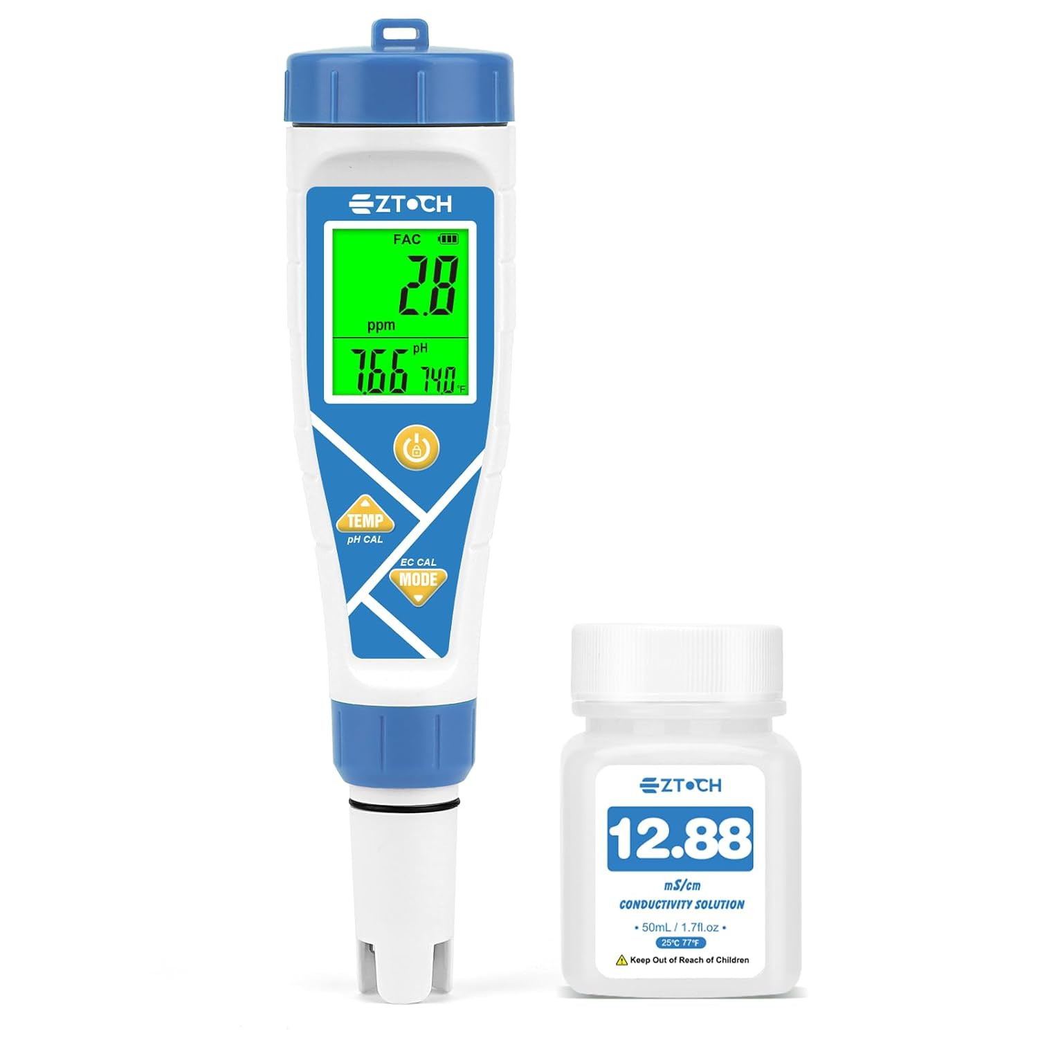 pH Chlorine Tester, 8 in 1 pH&Salt Meter for Saltwater Pool, Hydrogen Water Test gallery