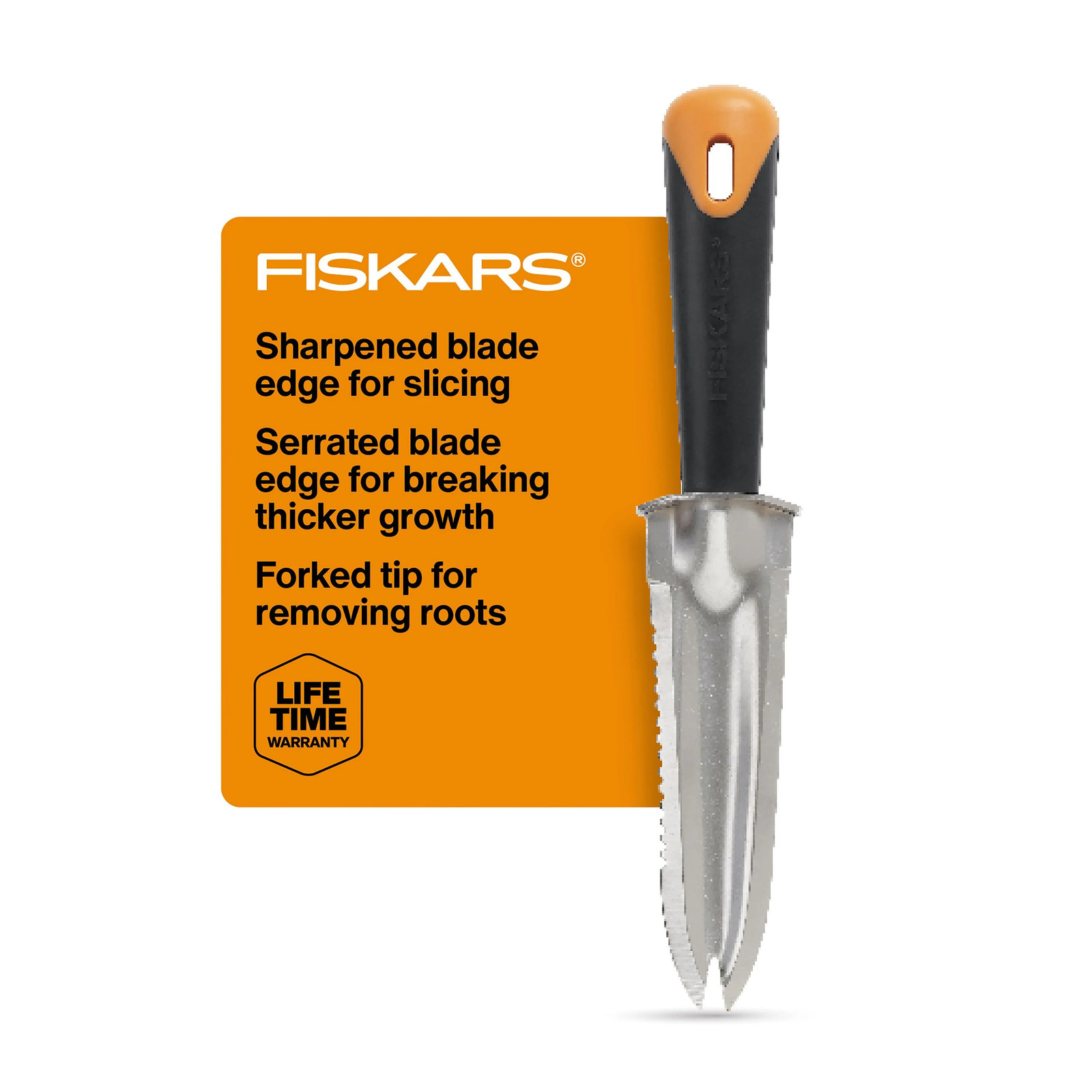 Fiskars Steel Multi-Purpose Garden Knife with Hanging Hole for Weeding Digging gallery