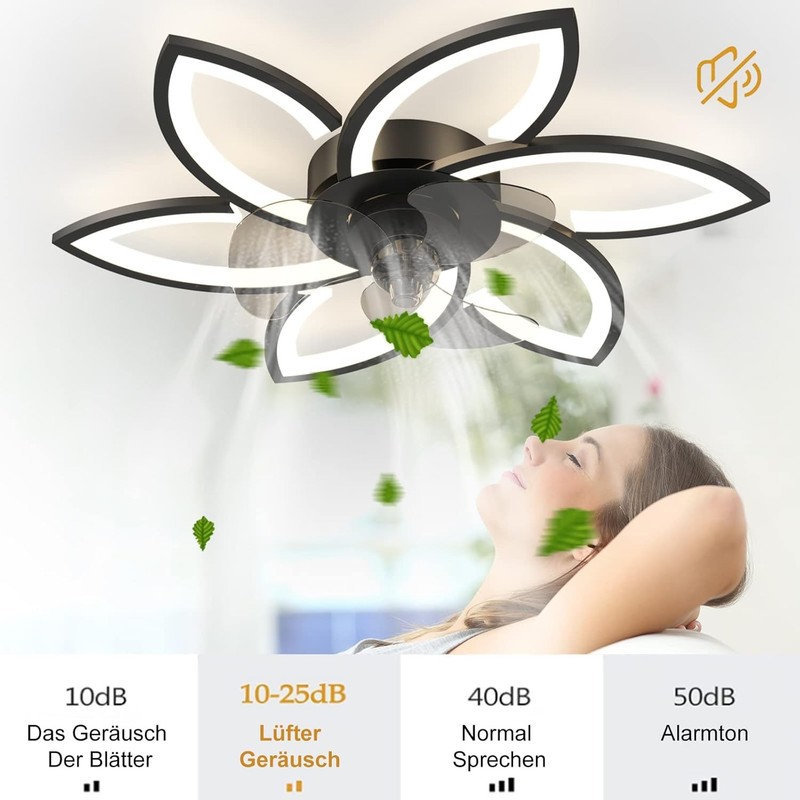 30.7" Ceiling Fan with LED Light Dimmable Remote Control and APP Compatible gallery