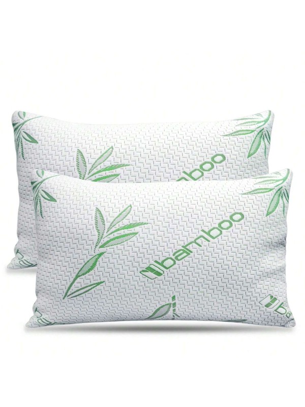 BAMBOO Pillows 2 Pack King Queen Size Memory Foam Pillows Cooling Bed Pillow NEW gallery