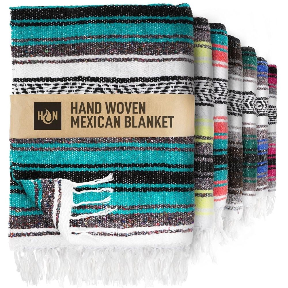 Authentic Extra Large Mexican Blanket - 70"x50" & 120" x 180" Handwoven gallery