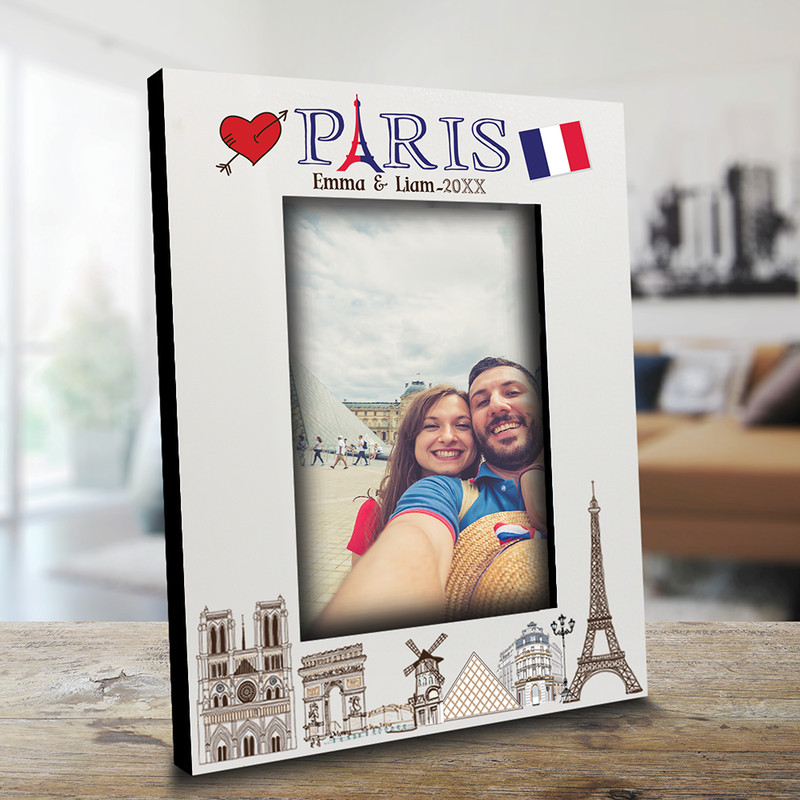 PERSONALIZE-Paris Picture frame-Wedding, Honeymoon, Vacation in Paris gallery