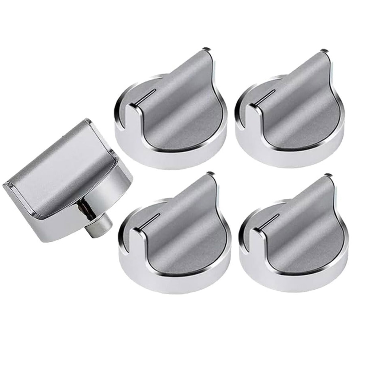 W10594481 Stainless Steel Stove Knobs for Whirlpool WCG97US0DS00 WCG97US6DS00 US gallery