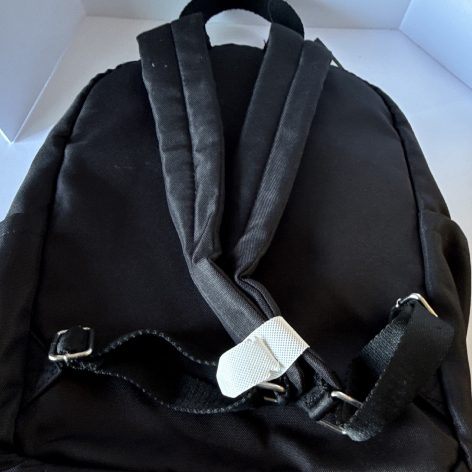 Airwalk Black Hiking Backpack Yellow Patch Multicolor Logo Padded Panel 5