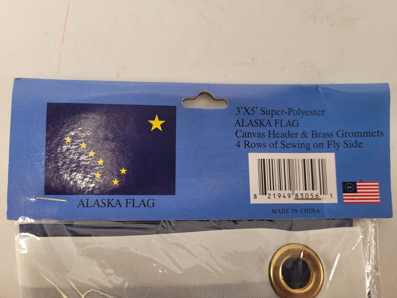 Alaska Flag 3x5 FT Printed Super Polyester Canvas Header Brass Grommets gallery