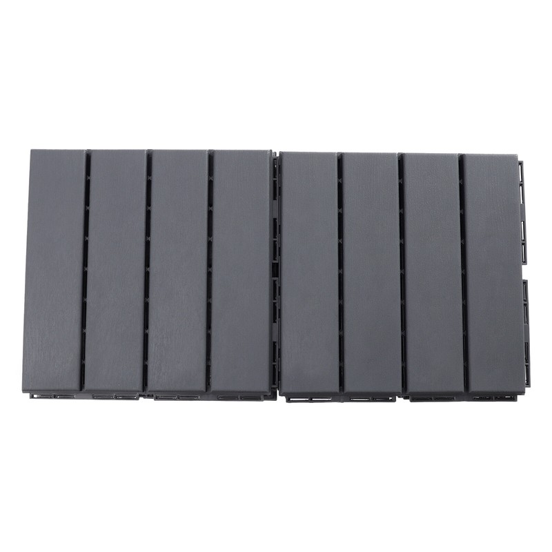12"x12" Interlocking Deck Tiles, 30 Pack Outdoor Patio Floor Tiles Dark Gray gallery