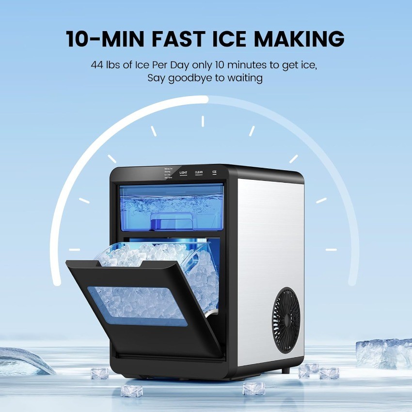 COWSAR Nugget Ice Makers Countertop, 44Lbs/24H Crushed Ice Maker Y gallery
