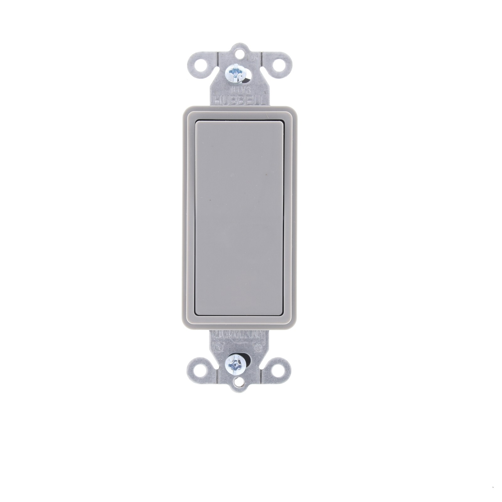 Hubbell HBL2121347GY Gray Decorator Rocker Switch Single Pole 20A 347V SpecGrade gallery