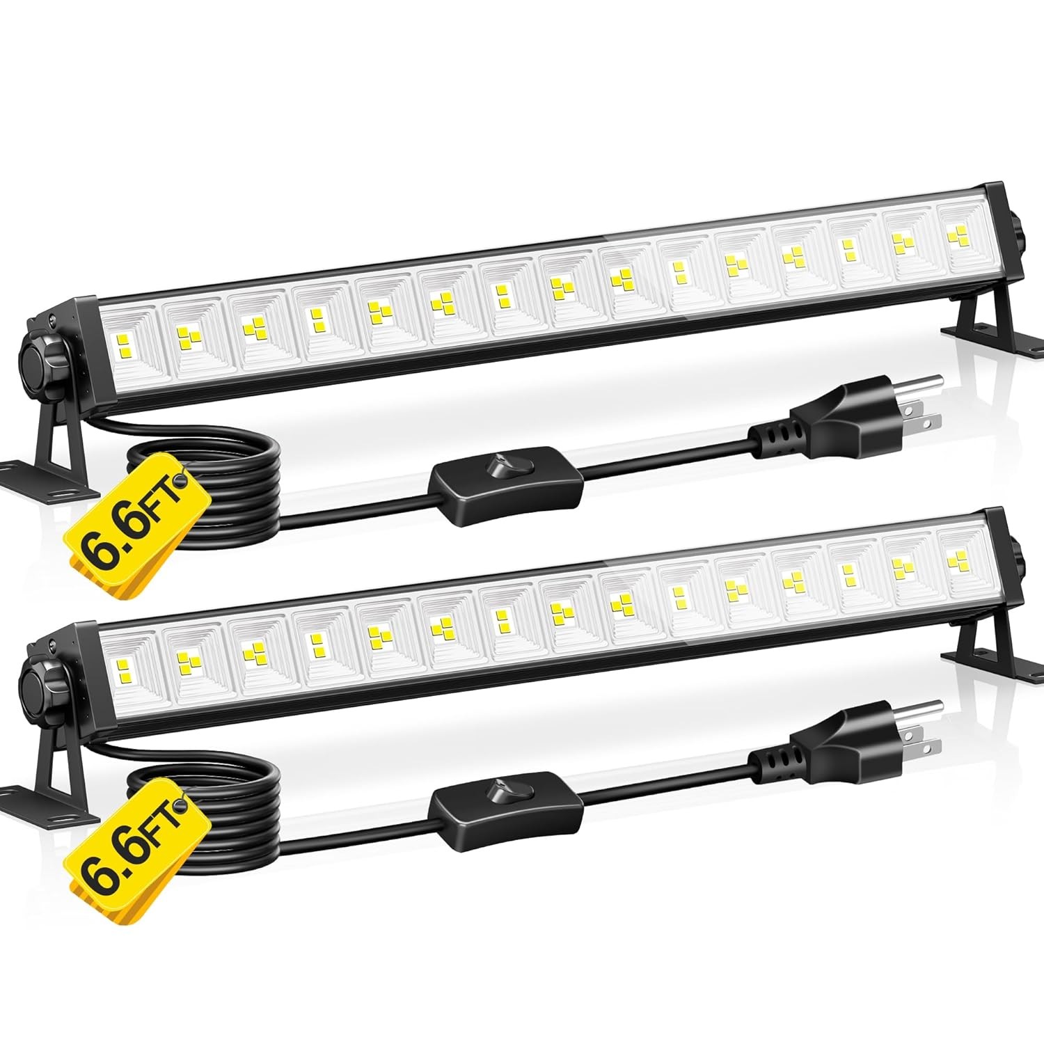 40W LED Shop Lights 5400LM 6000K Plug in Garage Light 6.6F Wire 2 Pack gallery
