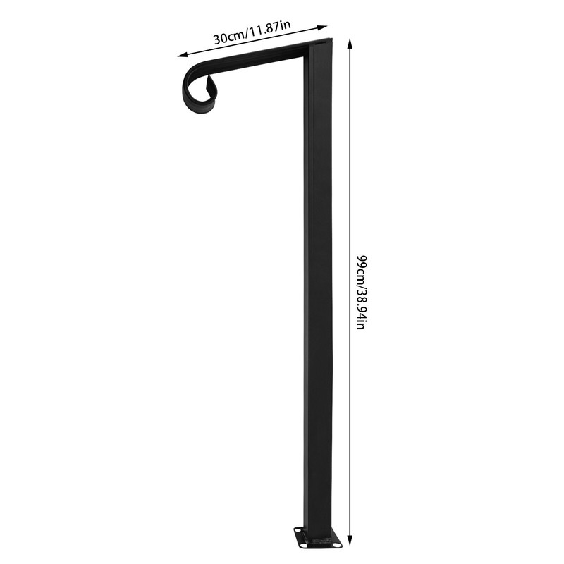 Single Post Handrail Stairs Railing Handrail Fits 1 or 2 Steps Handrail Metal gallery