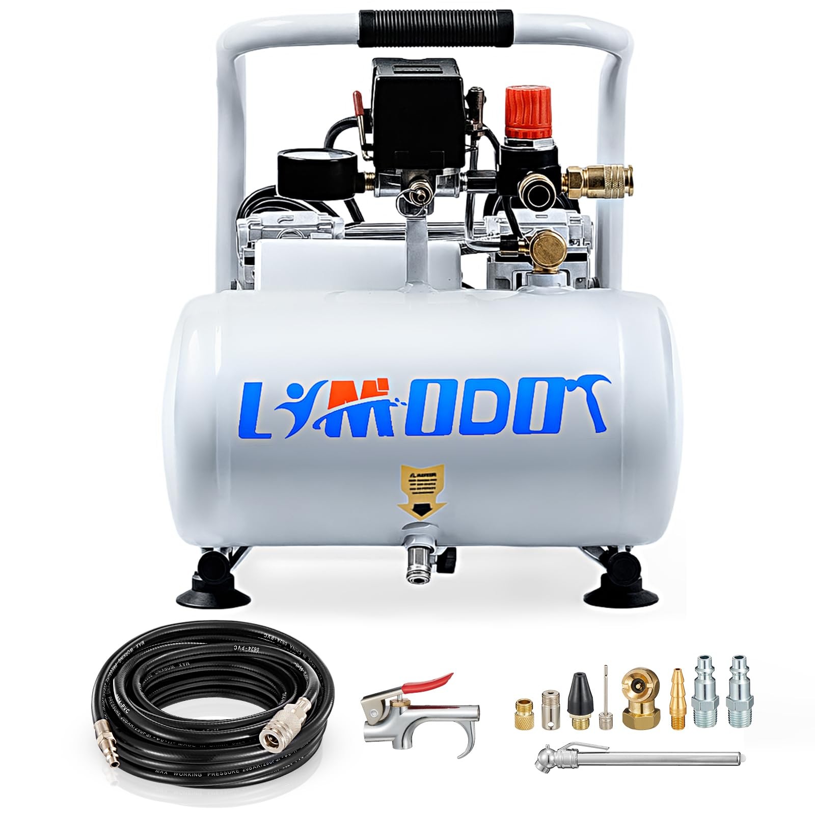 Limodot Ultra Quiet Air Compressor, Only 60dB, 1 Gallon Steel Tank, Oil-Free -m gallery