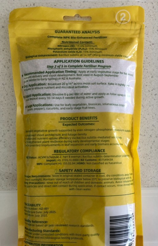 Fertiliser NP12:52 + B. subtilis - Super Boosts Seedling & Transplant 500g gallery