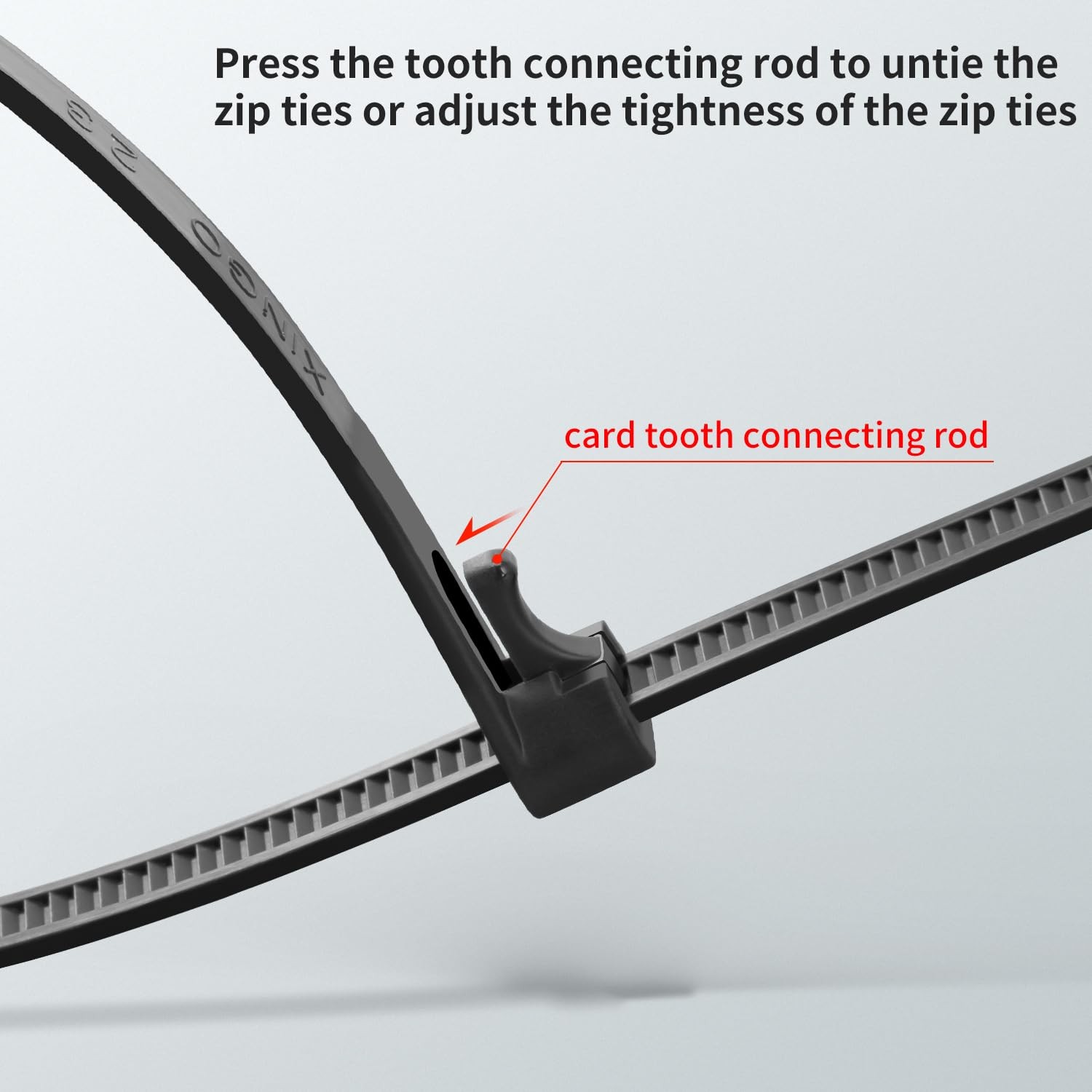 Armpow 18 Inch Recoverable Reusable Zip Ties, 100PCS Black 18inch, gallery