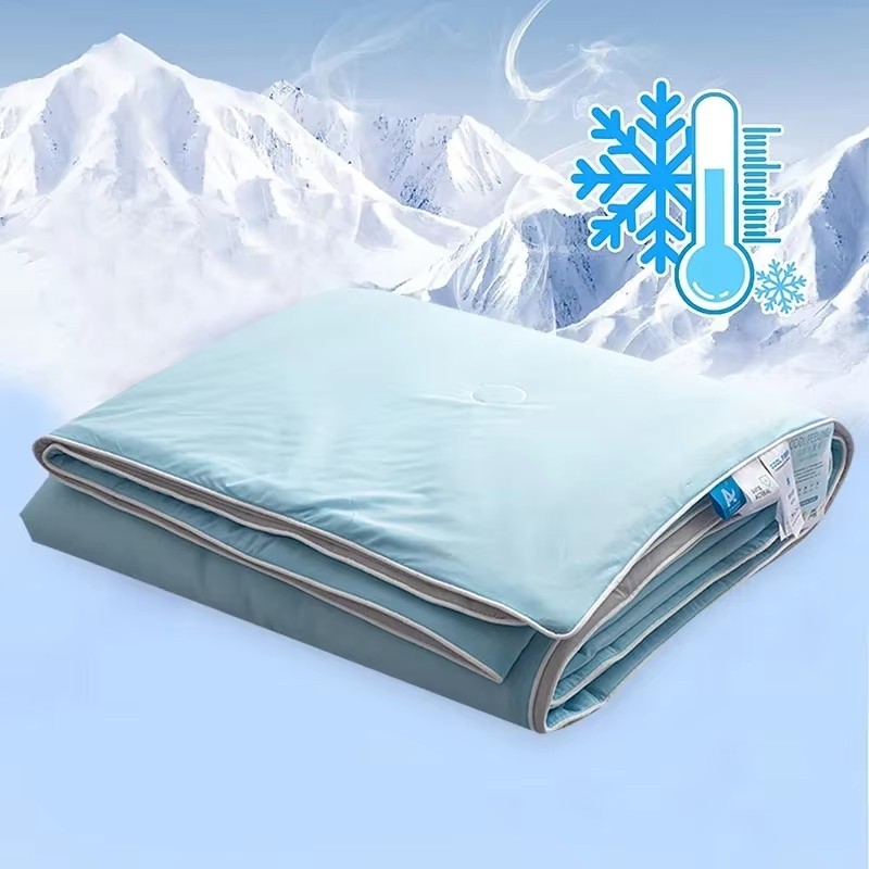 Cooling Blanket for Summer – Thin Lightweight Quilt for Hot Sleepers – Sky Blue gallery