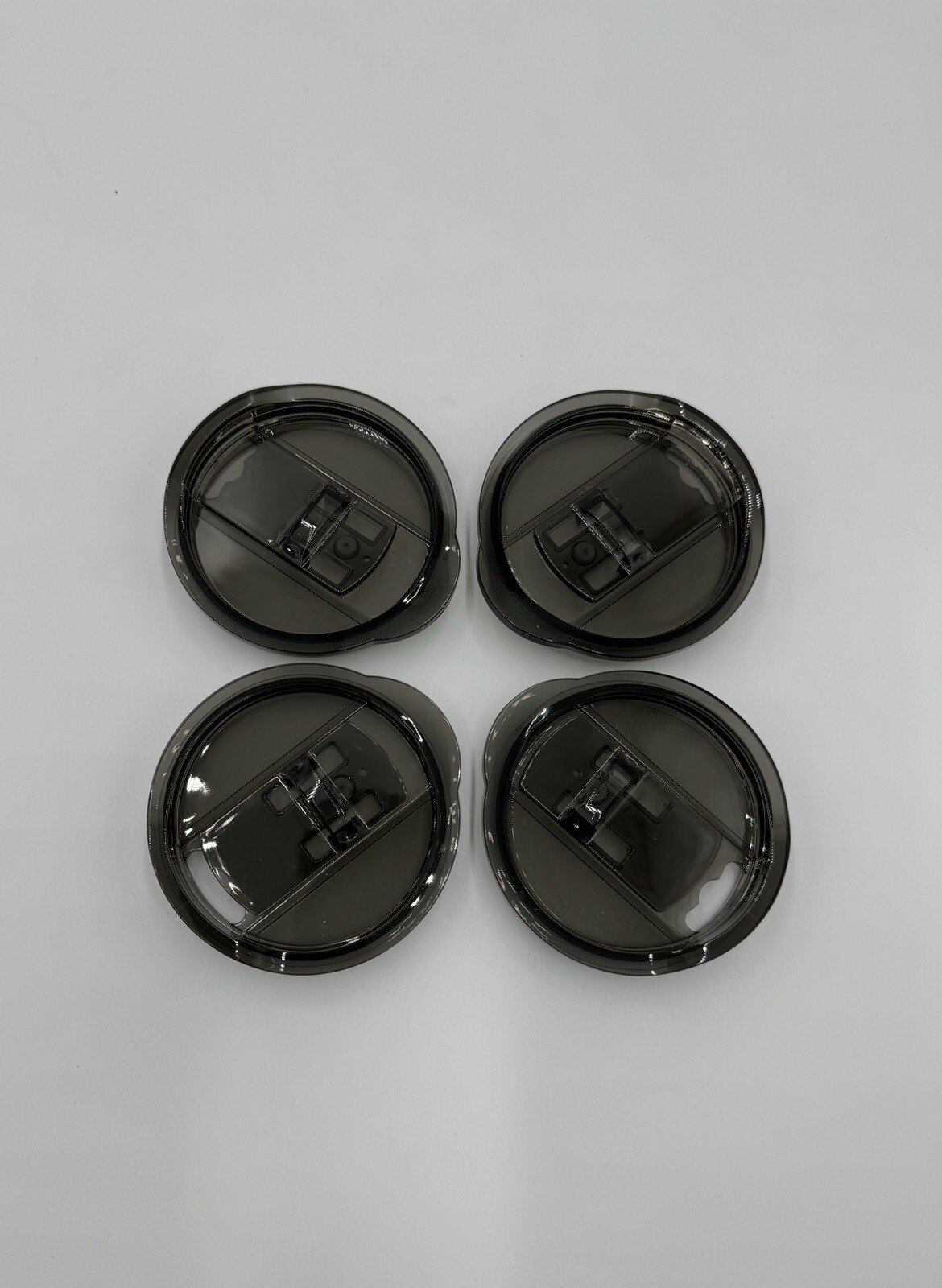 Tumbler Replacement Classic Lids 4 Pack Slide Close Black Clear Fits Most 20 oz gallery