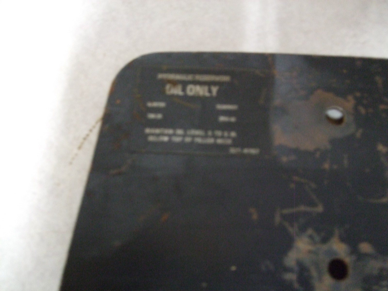 Case 220,222,224 Garden Tractor Engine Partition Panel-Used gallery