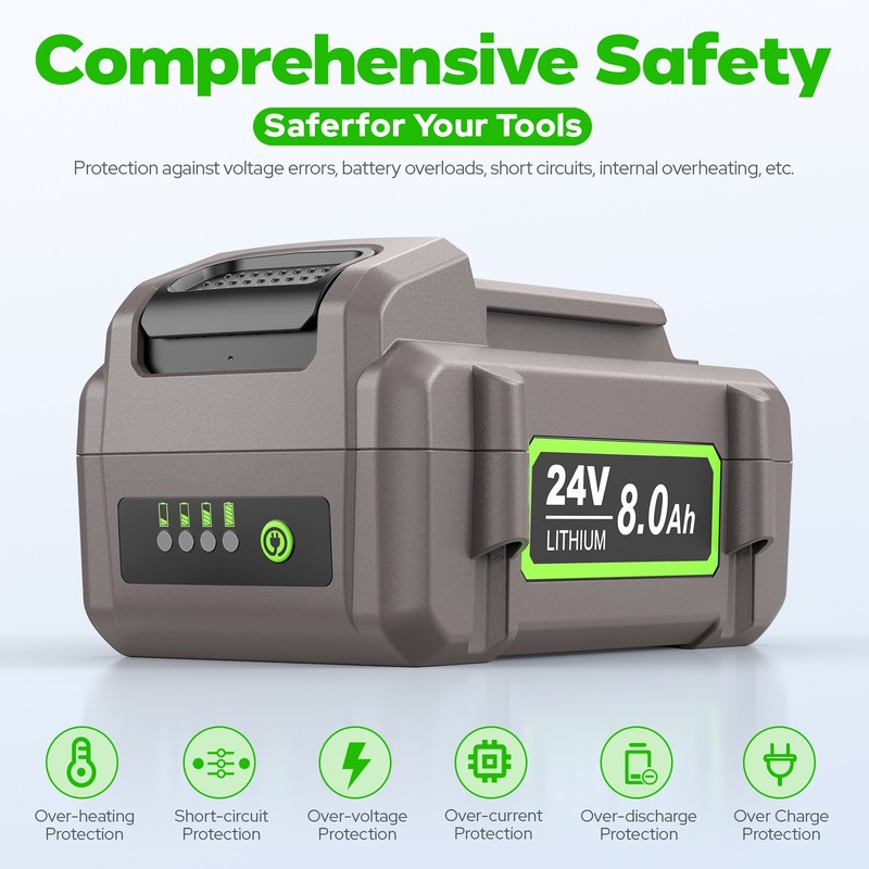 24V 8Ah Replacement Battery for Flex FX0221-1 Compatible with Flex Cordless Tool gallery