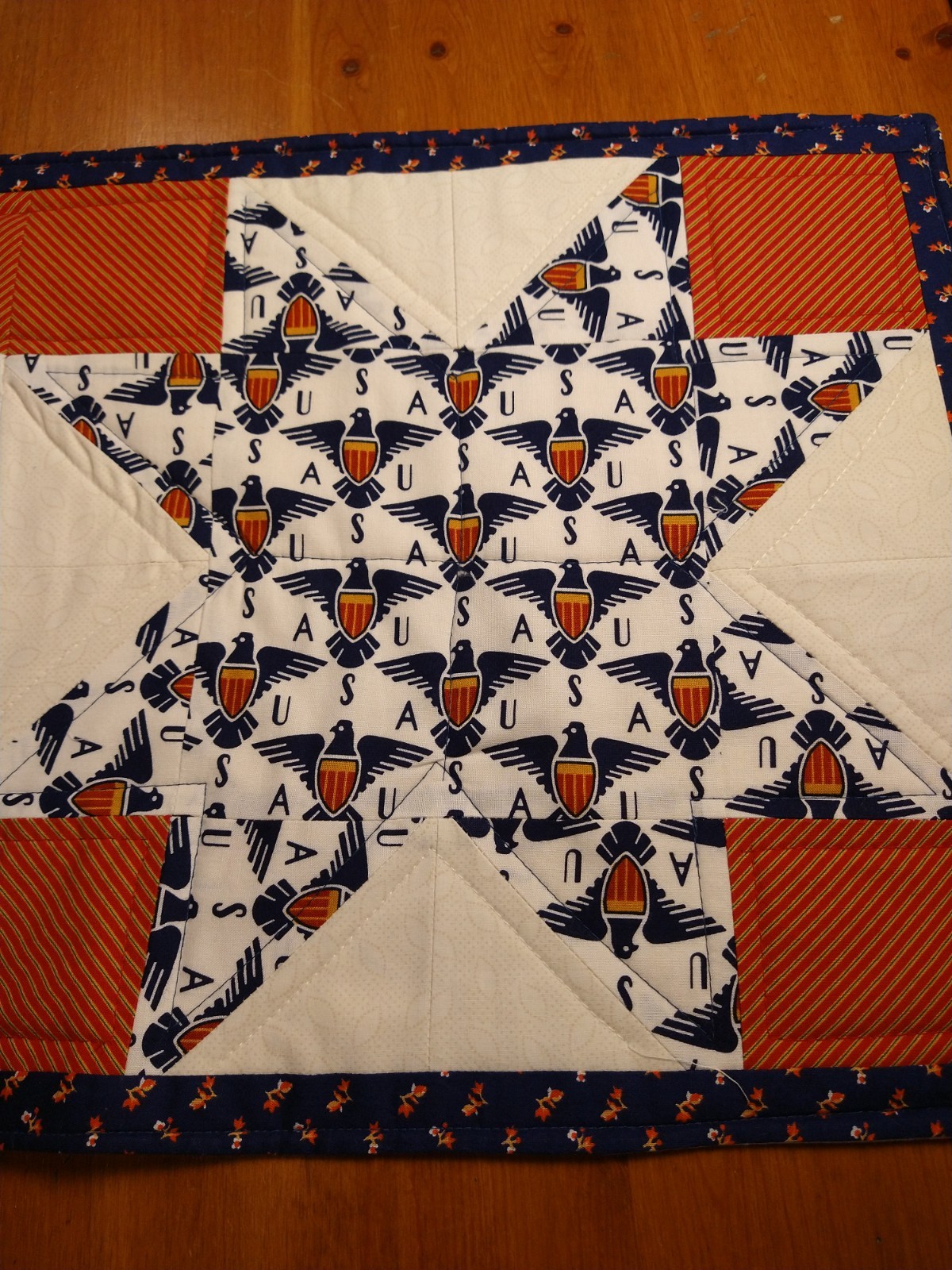 USA 250th, Eagles Handmade Quilted Table Runner, 41 x 14 inches Free Shipping gallery