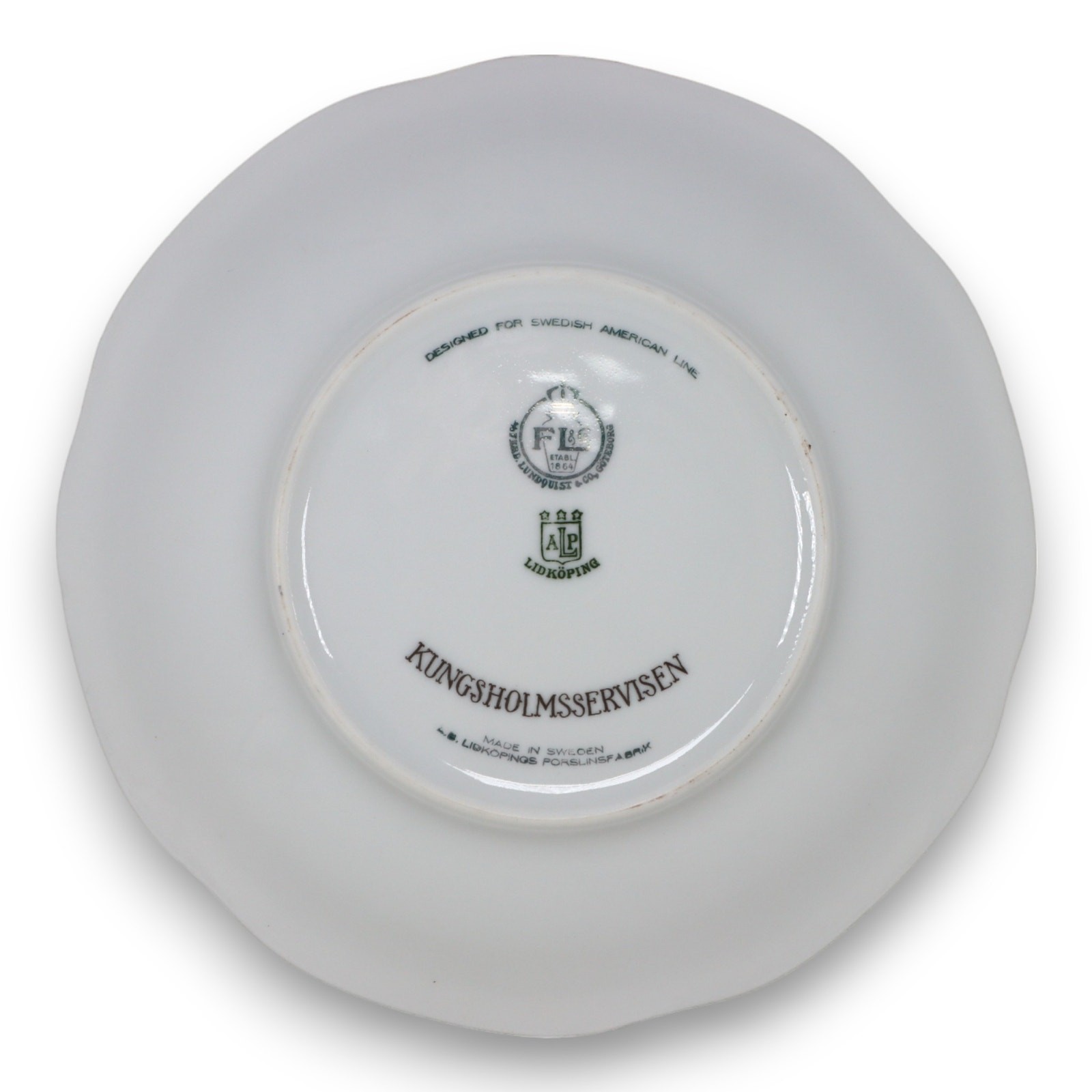 FL & Co Rorstrand Sverige Nautical Ship 8" Plate Kingholmsservisen Sweden 1970's gallery
