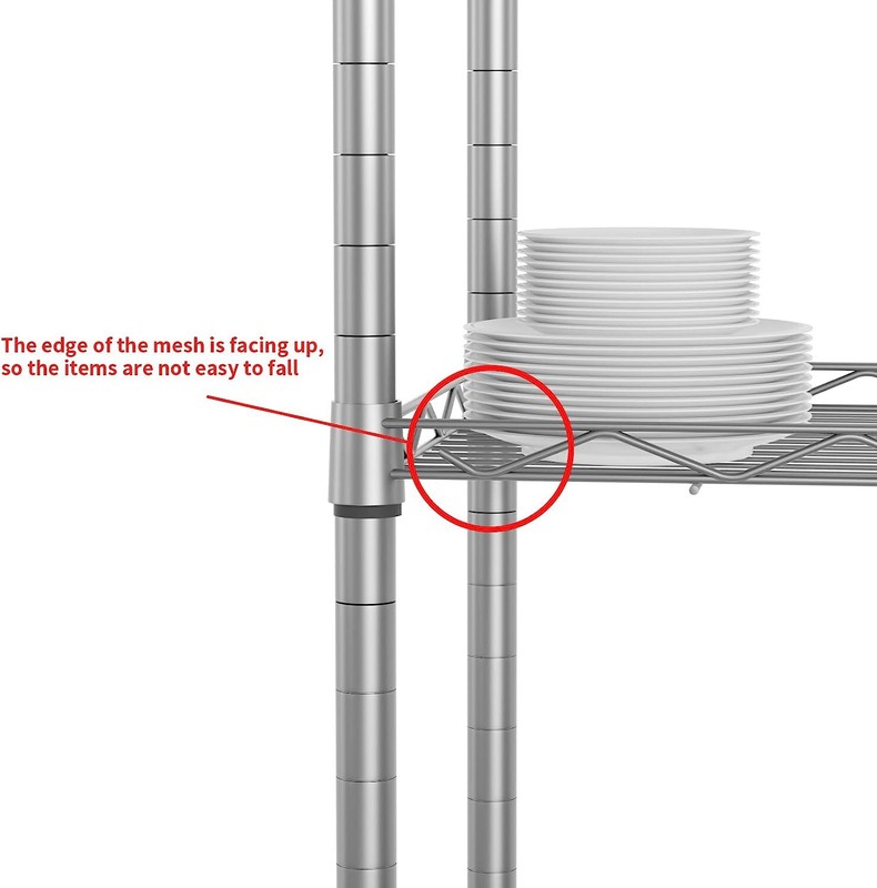 5 Tier Adjustable Shelf Metal Rack Units Storage Shelves,200 Pounds Loading Cap gallery