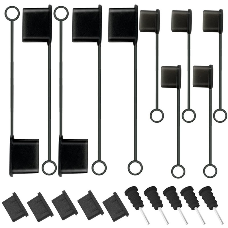 5 Pcs USB C Cable Cover + 5 USB Port Protective Cover + 5 USB C Dust Plugs Ca…