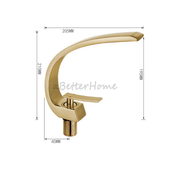 Creative Modern Curve Bathroom Sink Faucet Single Hole Basin Vanity Lavatory Tap gallery