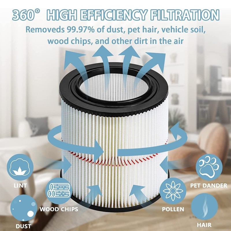 Replacement Shop Vac Filter for Sears Craftsman 5+ 6 8 12 16 gallon. Wet Dry Vac gallery