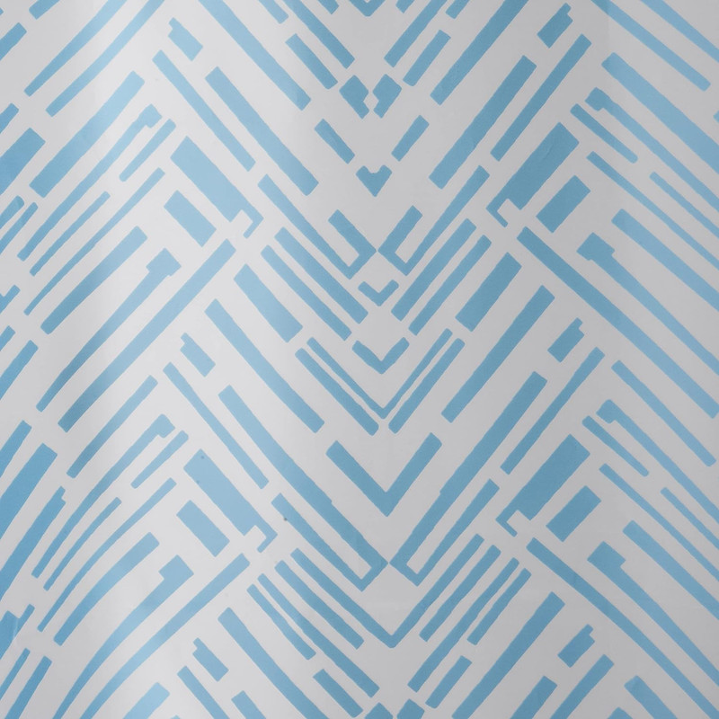 Cory Chevron Waterproof PEVA Shower Curtain, Grey and Blue, 70 X 72 Inches gallery