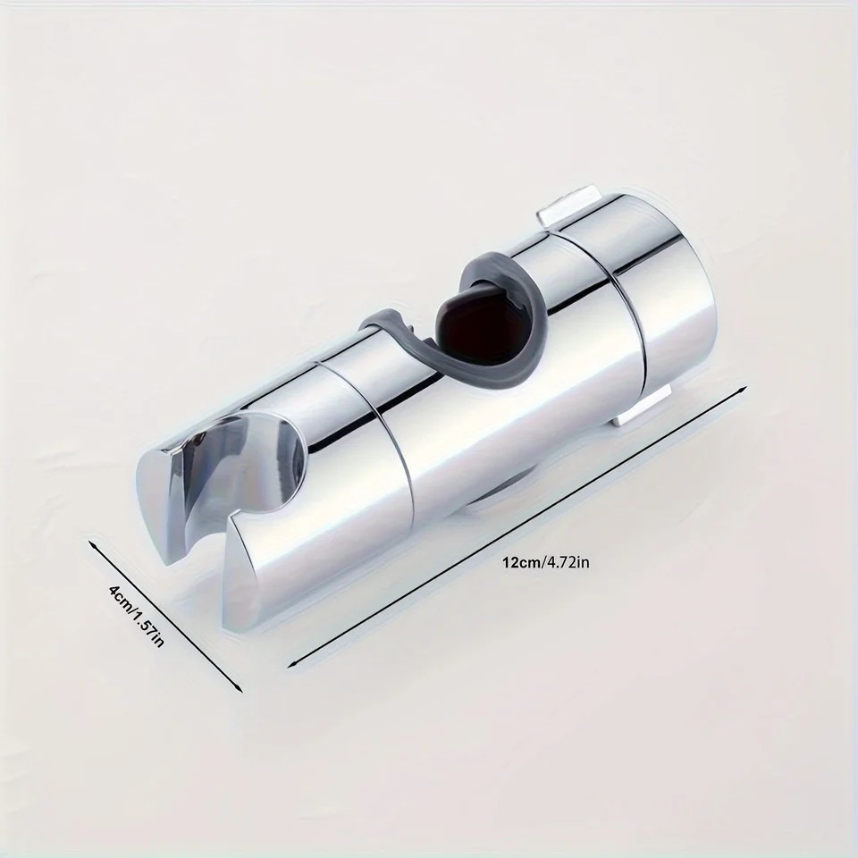Universal Adjustable Shower Head Holder 18.5 -25mm Chrome ABS Rail Mount gallery