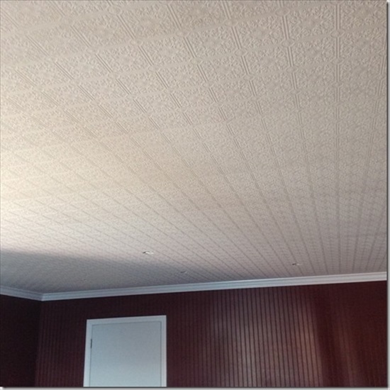 Small Ceiling Tile Raised White Textured Paintable Wallpaper 497-96291 gallery