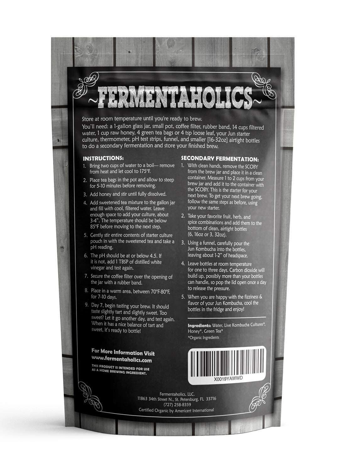 Jun Kombucha SCOBY – USDA Certified Organic Live Jun Kombucha Starter Culture gallery