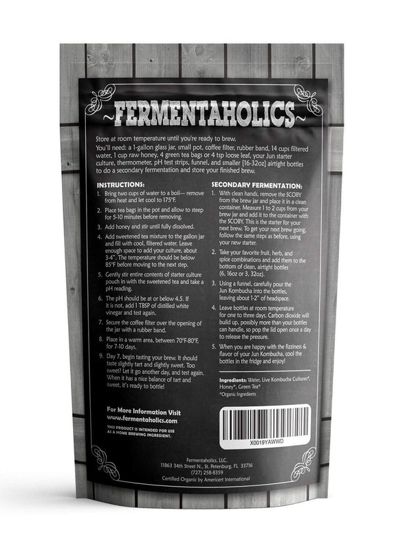 Jun Kombucha SCOBY – USDA Certified Organic Live Jun Kombucha Starter Culture gallery
