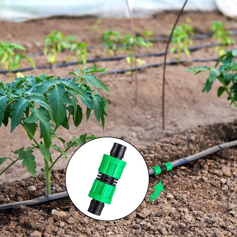 12 Pcs 5/8 Inch Drip Irrigation Coupling Universal Connector Drip Tubing Fitting gallery