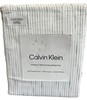 Calvin Klein California King Sheet Set 4 PCS 100% Cotton Sateen Weave White Gray gallery