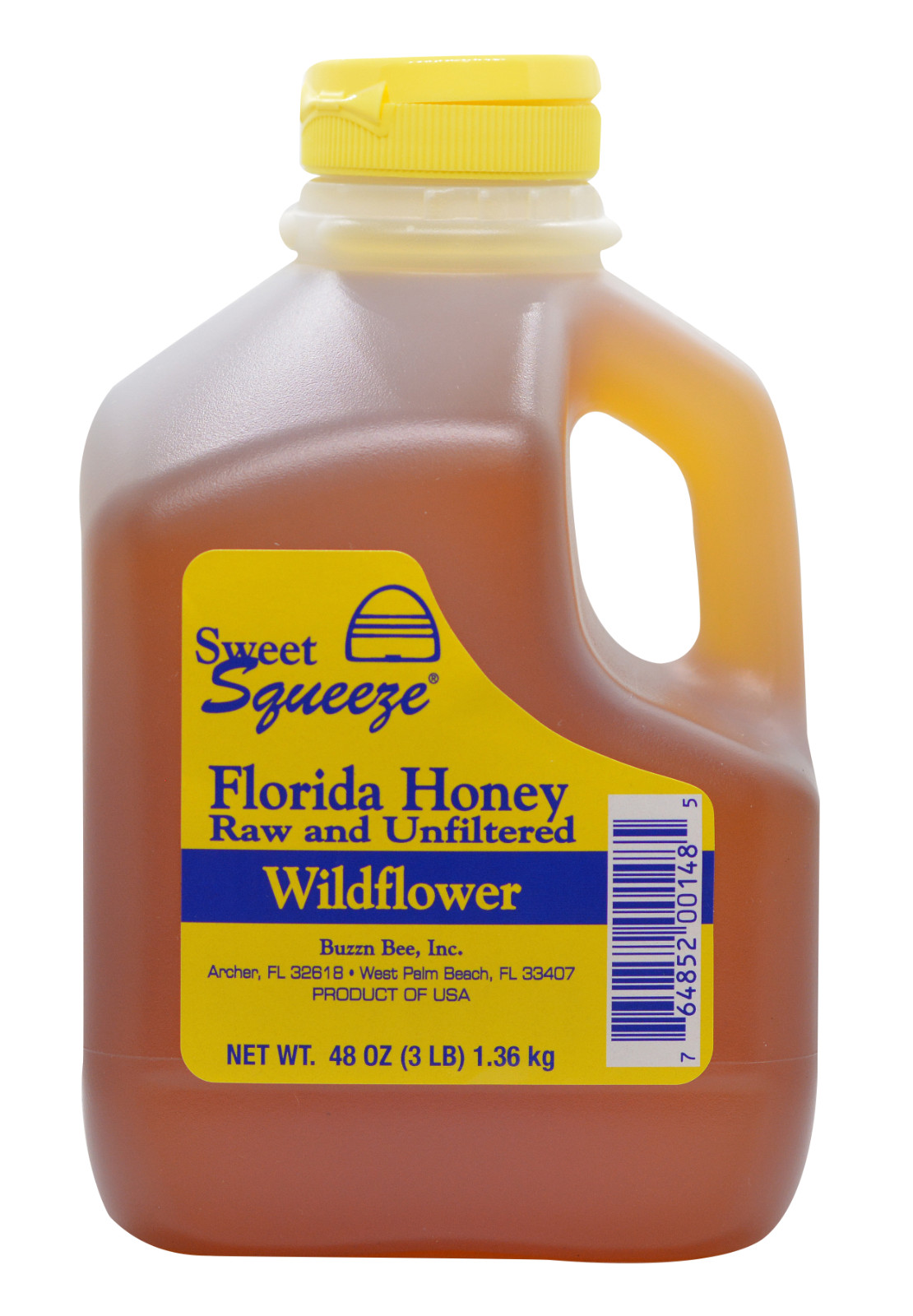 Sweet Squeeze Raw Wildflower Honey - Unpasteurized & Unfiltered - 3 Pounds gallery
