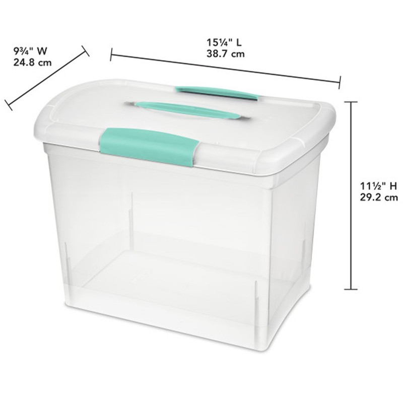 Sterilite Large Nesting ShowOffs, Stackable Small Storage Bin with Lid, 6 Pack gallery