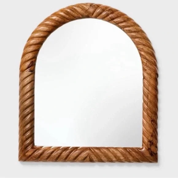 14”x16” Textured Wood Mirror - Threshold™ designed with Studio McGee gallery
