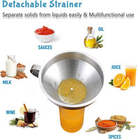 Stainless Steel Kitchen Funnel with 200 Mesh Filter Strainer for Filling Canning gallery