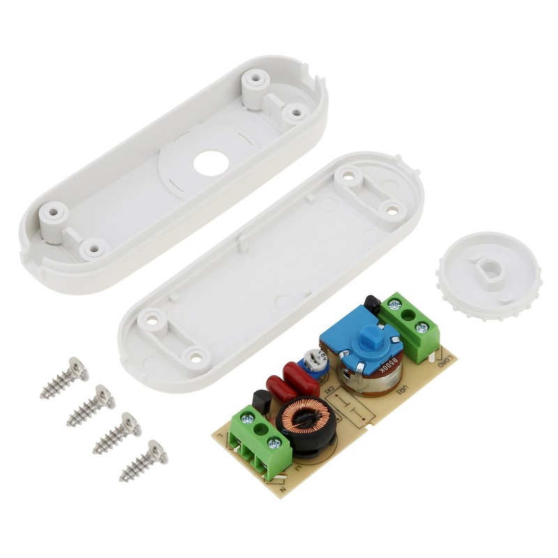 Inline Lamp Switch, Full Range Rotary Dimmer, Cord Switch Replacement 110V White gallery