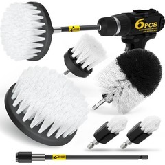 Drill Brush Cleaning Set – 5 Pack Soft Bristle Brushes – Multi-Surface Cleaning