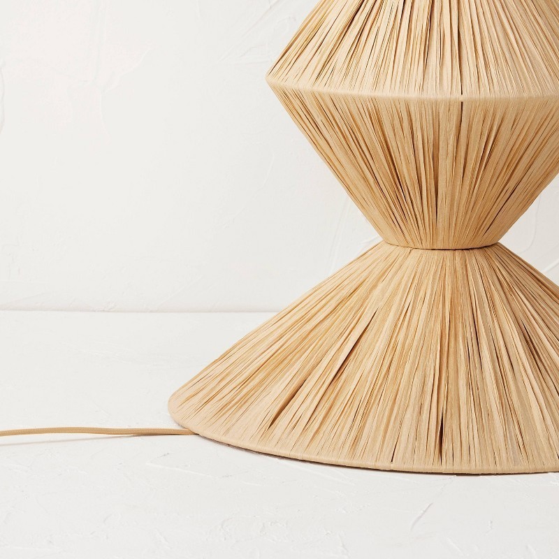 Creative Floor Lamp Brown Includes LED Light Bulb Empire Shade Natural 56.25" gallery